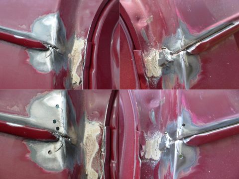 1983 Ford Bronco - A knotted cup brush on the 4.5-inch grinder strips the paint, and a 1/8-inch drill stops the cracks. During disassembly of my '83 Bronco, I…