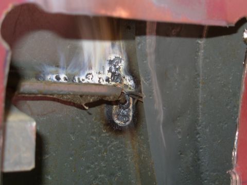1983 Ford Bronco - Some of the primer & foam burned inside, but not as much as I expected.