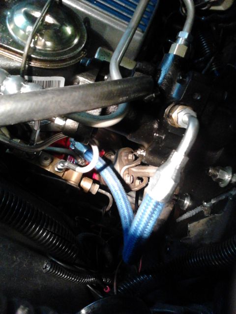 1979 Ford Ranchero - Aeroquip FC300-6 hose with 90 degree reusable fittings, also shows Aeroquip adapters for hydroboost unit #1446 16mm o-ring to SAE female in…