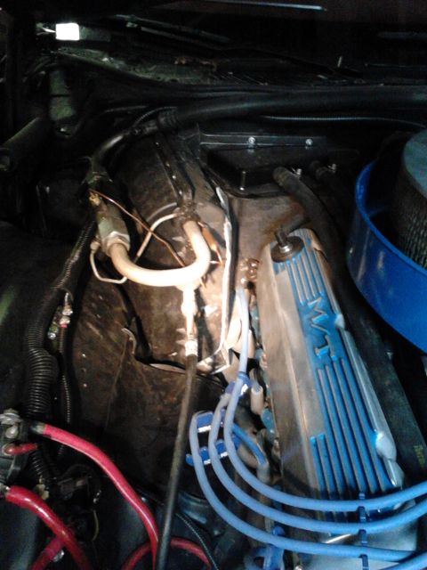 1979 Ford Ranchero - Shows re-furbed evaporator case, new expansion valve, fabbed heat shield with high heat insulation to keep A/C box from header heat.