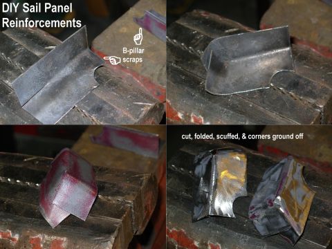 1983 Ford Bronco - Since the kits aren't available (I make copies now), I just cut up the scraps from the access holes in the B-pillars to make my own reinfor…