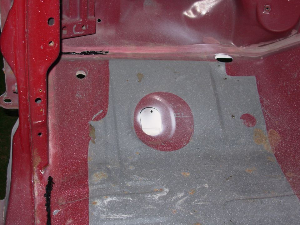 I filled some cracks between the floorpan & the firewall, and under the threshhold.
