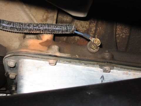 1995 Ford Bronco - Just a couple pics where you connect the electrical sender at the E4OD that goes up to the gauge.