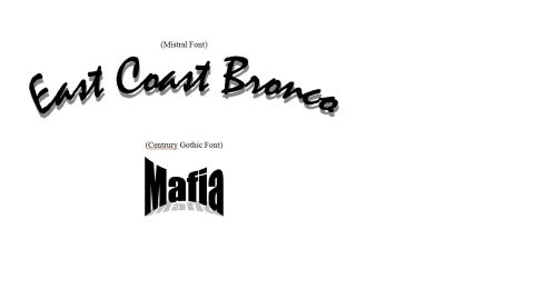 1982 Ford Bronco - This document displays text related to 'East Coast Bronco' and 'Mafia', along with a Supermotors logo.