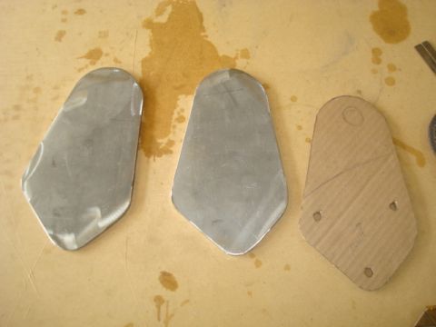 1995 Ford Bronco - Templates for fabrication are laid out on a workbench surface.