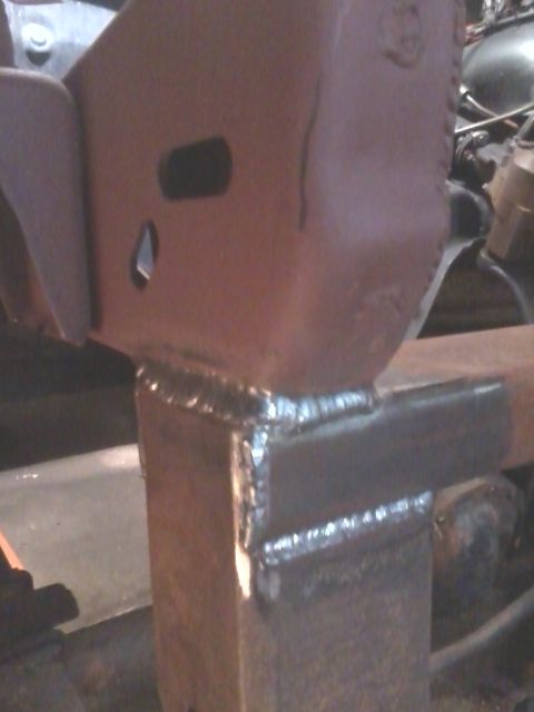 1985 Ford Bronco - A close-up view of a welded metal bracket, showing the details of the fabrication process.