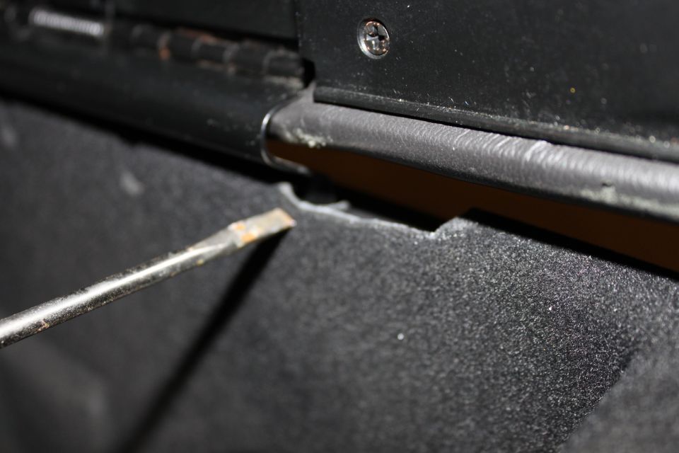 inside storage bin cracked.