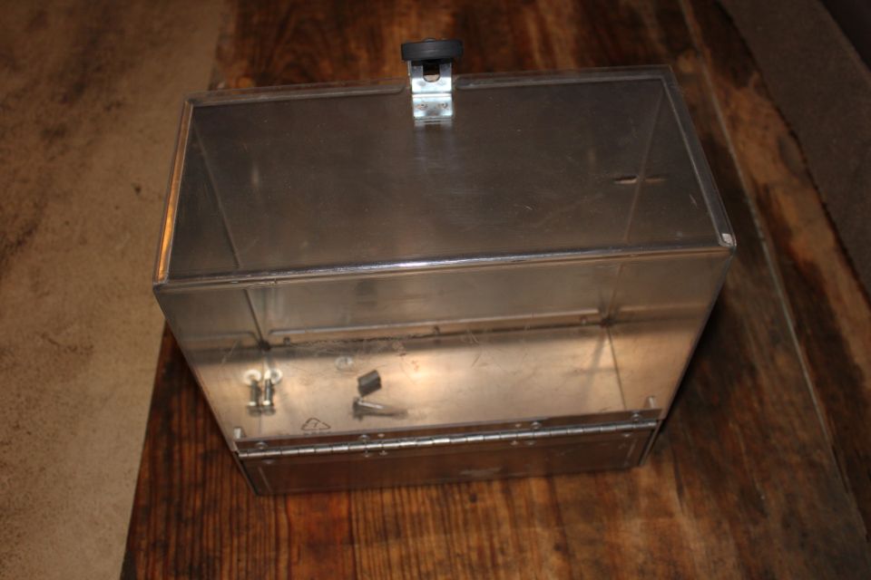 rear police perp package storage bin (driverside)