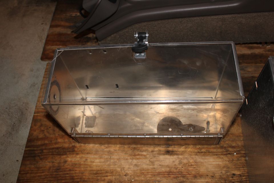 rear police perp package storage bin (passangerside) with jack hook