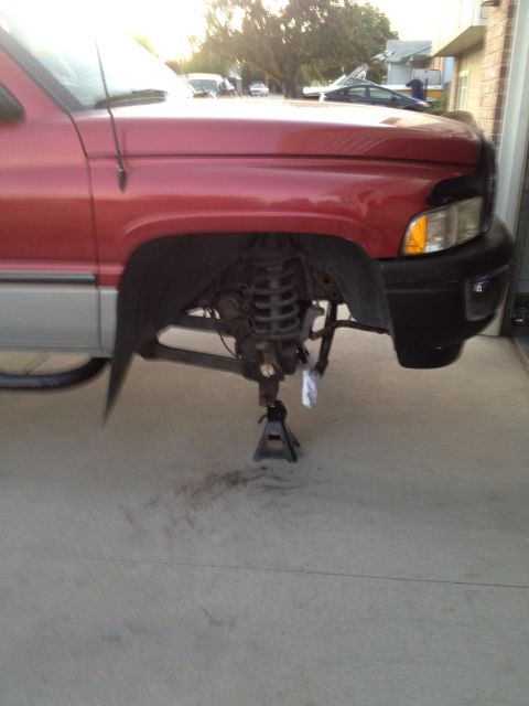 1997 Dodge 2500 - Everything removed for DIY junkyard hub conversion.