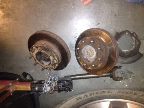 1997 Dodge 2500 - old dodge rotor, hub, stub shaft assembly.