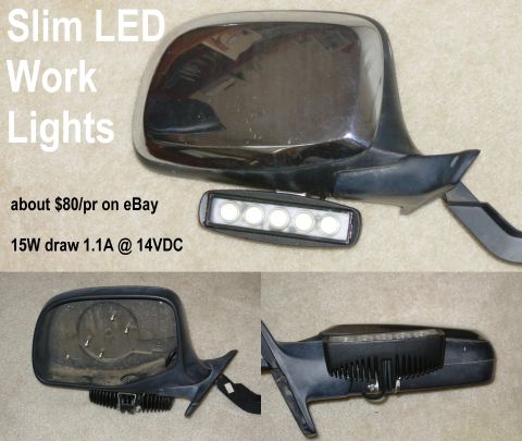1983 Ford Bronco - Slim LED Work Lights are MUCH cheaper nowadays. IF THE IMAGE IS TOO SMALL, click it. This mounting position will allow me to adjust them fr…