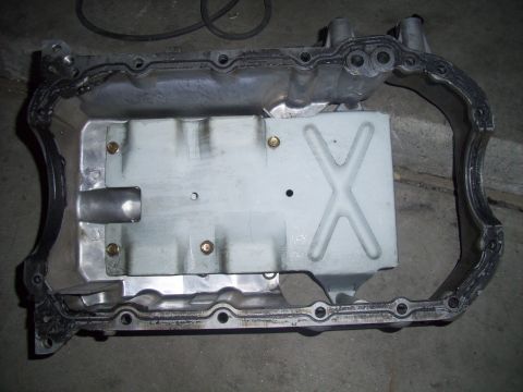 2003 Hyundai Tiburon - Aluminum oil pan with gasket and internal baffling.