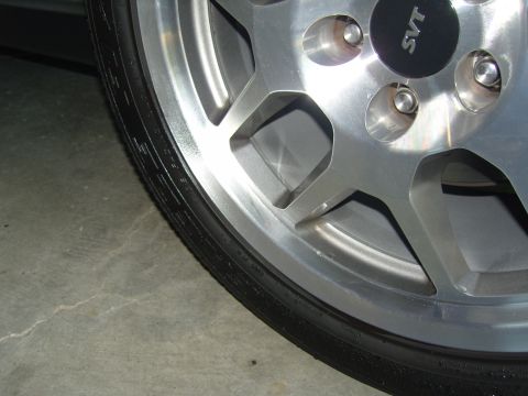 2007 Ford Mustang - Close-up of a 2007 Ford Mustang SVT wheel and tire.