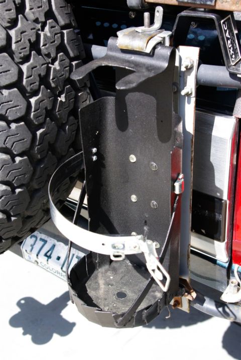 1995 Ford Bronco - The rear of a 1995 Ford Bronco shows a spare tire mounted externally, along with a Colorado license plate.