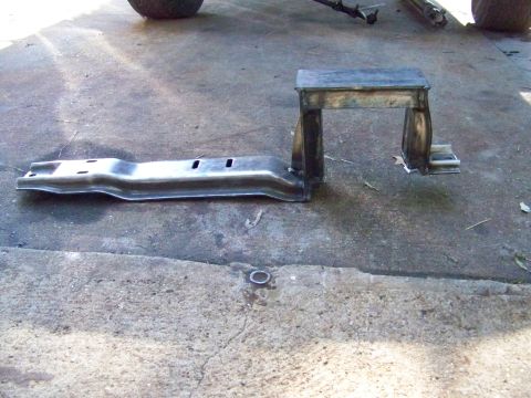 1985 Ford Bronco - Custom metal bracket fabricated for off-road vehicle modification.