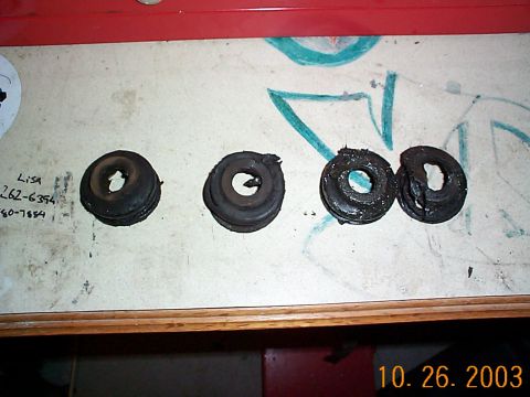 1992 Ford Bronco - These were my old dust boots from my drag link and tie rod ends. They were pretty well trashed and puking grease all over the place. I repl…