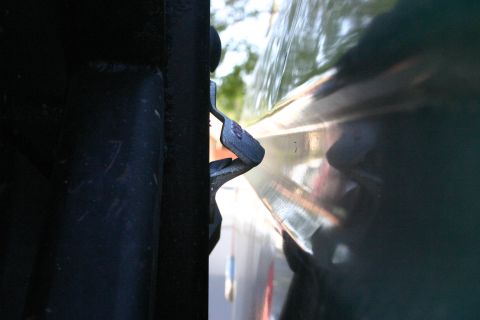 1991 Ford Bronco - Door latch mechanism detail.