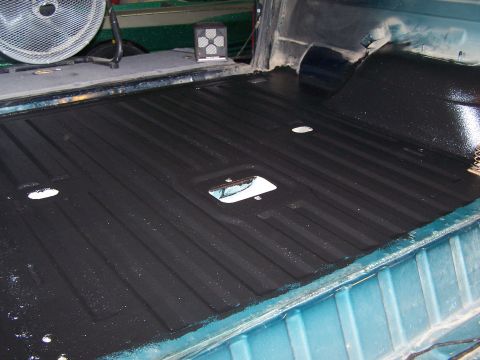 1995 Ford Bronco - Applying bed liner to the interior of a 1995 Ford Bronco.