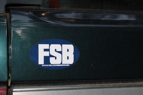 1995 Ford Bronco - Sticker on a vehicle reads FSB and www.fullsizebronco.com.