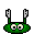 1979 Ford Bronco - A pixelated cartoon character with a green body and white antennae is depicted.