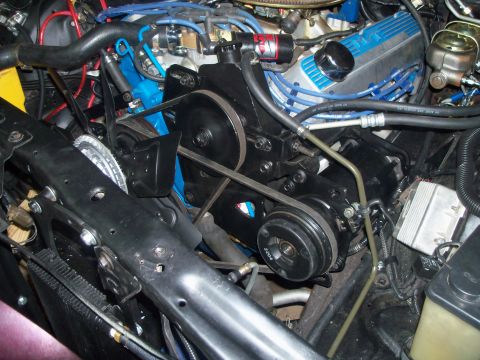 1979 Ford Ranchero - Saginaw PS pump w/ second return inlet, A6 compressor w/ new clutch, GM Suburban trans cooler used for PS/hydroboost cooler, new PS hoses,…