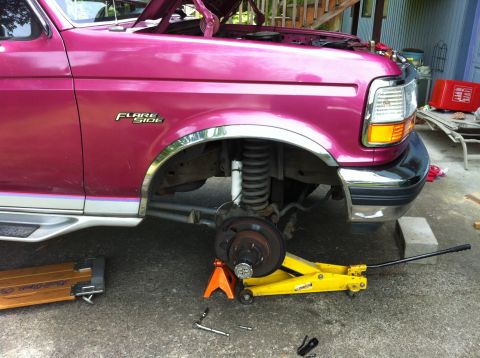 1992 Ford F-150 - I did this because my fat hands could not get to the #4 cylinder spark plug.