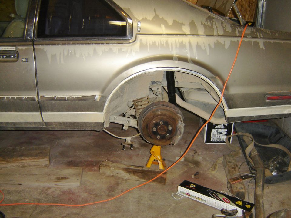 rear now sitting on jack stands only