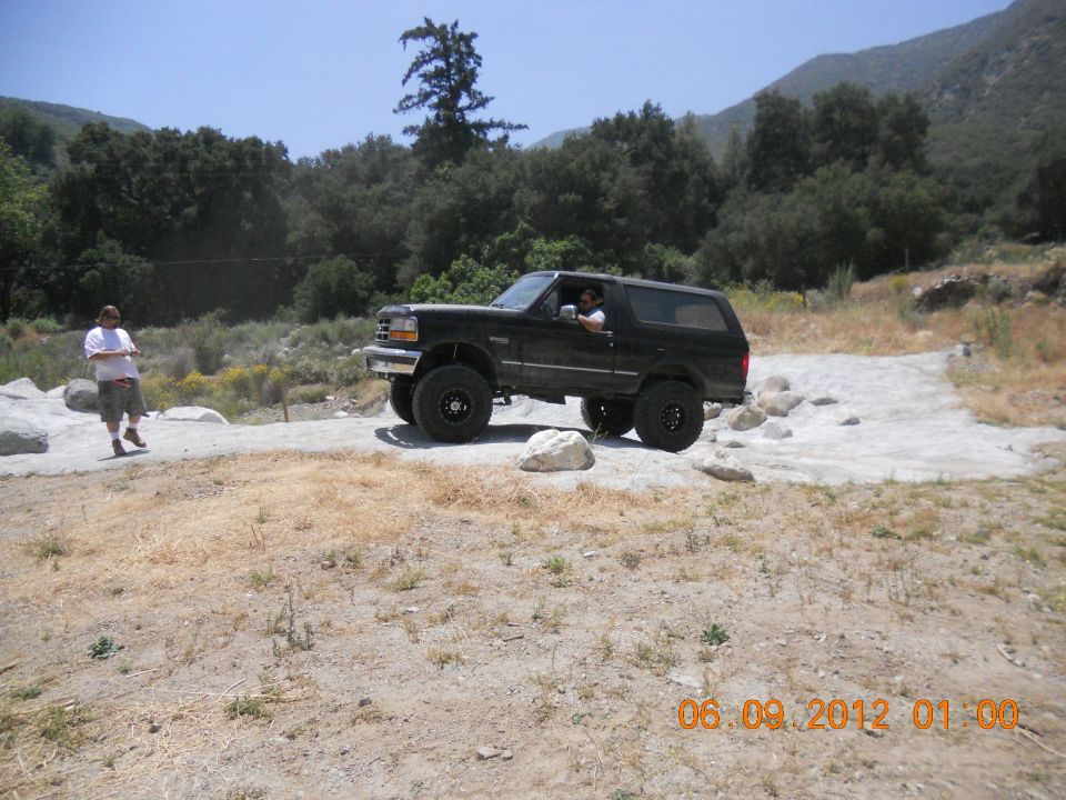Black 1992 Ford Bronco off-road