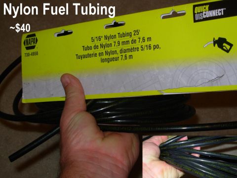 1983 Ford Bronco - This is factory '85-91 fuel tubing, and it's what's inside the factory '92-up braided stainless. It's impervious to ethanol, so I actually…