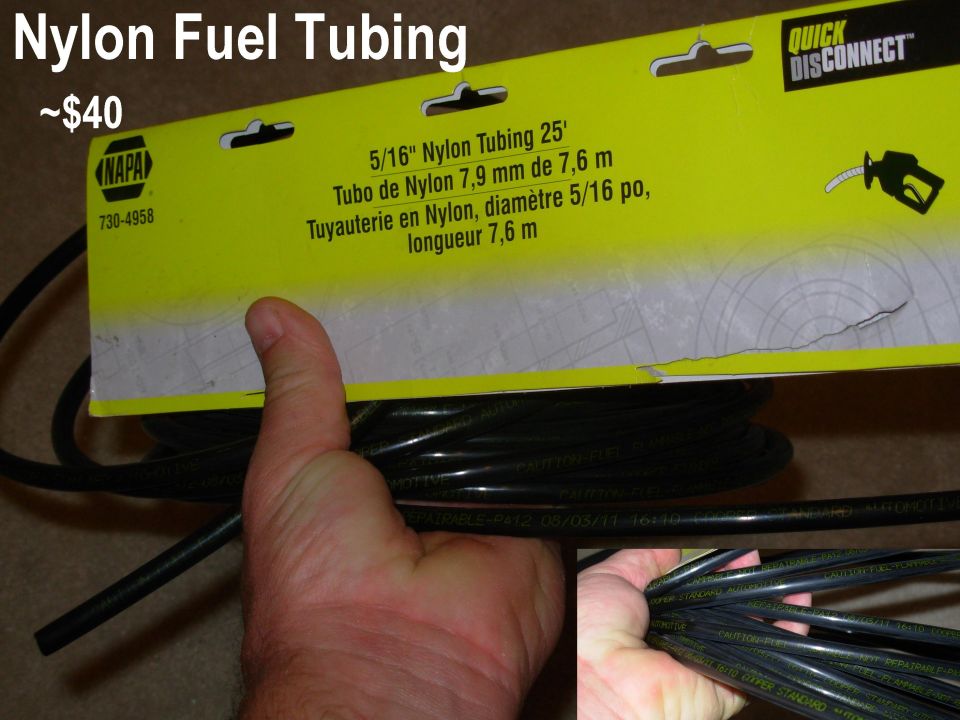 This is factory '85-91 fuel tubing, and it's what's inside the factory '92-up braided stainless.  It's impervious to ethanol, so I actually bought this for my lawn mower.