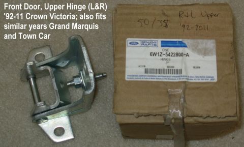1994 Ford Crown Victoria - Ford Front Door Upper Hinge for most '92-11 Panther chassis cars, and some others Actual weight (with original box): 1 lb 13 oz