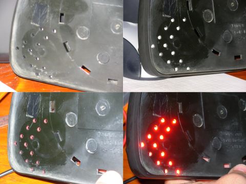 1983 Ford Bronco - Since the paper template was offset outboard, each hole is slightly outboard of its LED, making the LED only visible when viewed from the o…