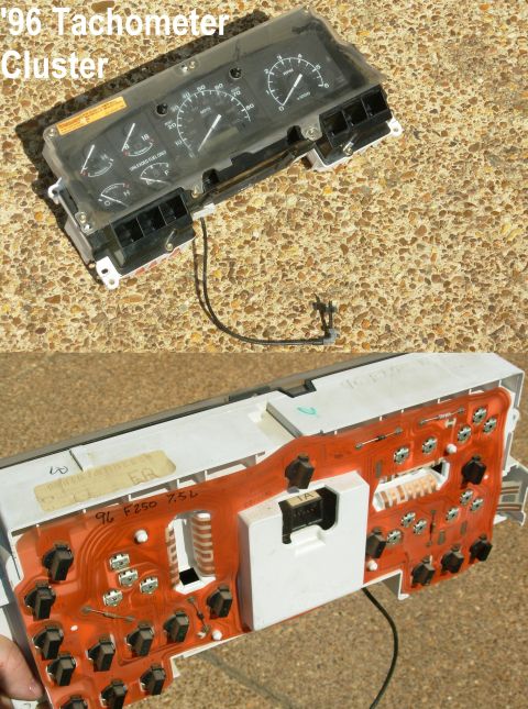 1983 Ford Bronco - Tachometer Instrument Cluster from '96 F250 XLT 7.5L PSOM & shift indicator have been removed for sale separately Actual dims: 3.1 lbs 15.5…