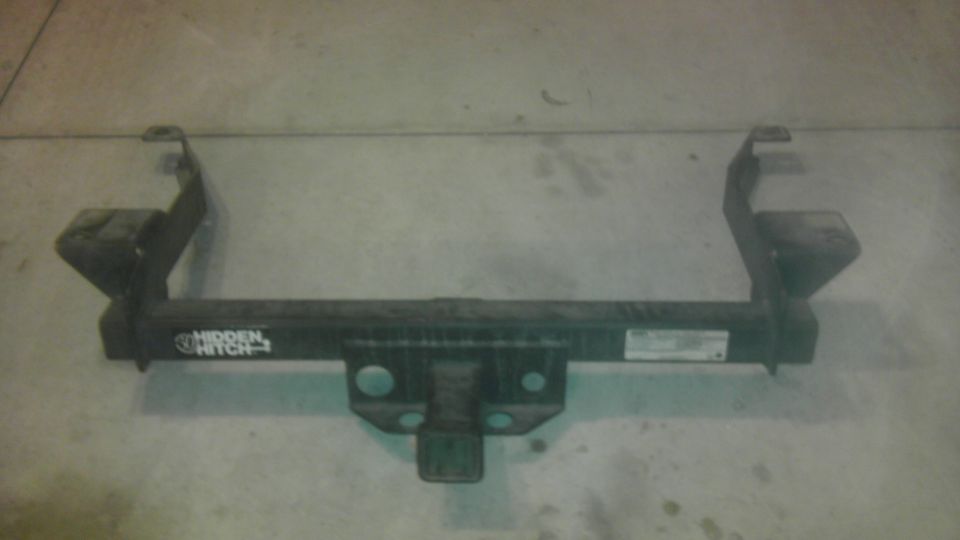 trailer hitch receiver with 'Hidden Hitch' logo