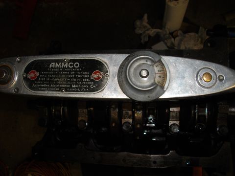 1989 Ford Probe - Photo of an AMMCO tension indicator (dial torque wrench) data plate reading torque in foot-pounds, size 1F, 175 ft-lb capacity, made by Aut…