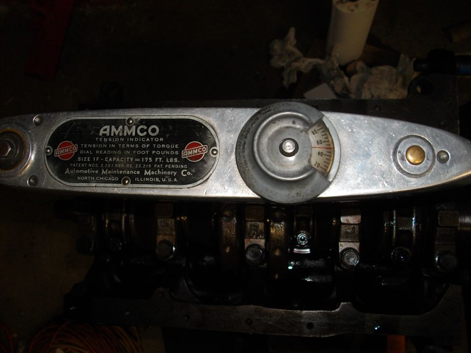 AMMCO tension indicator torque wrench data plate, size 1F capacity 175 ft-lbs, North Chicago