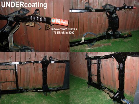 1983 Ford Bronco - THIS is how to undercoat a frame! I just cut some welded-on aftermarket exhaust hangers, so I can't spray the inside of the rail below that…