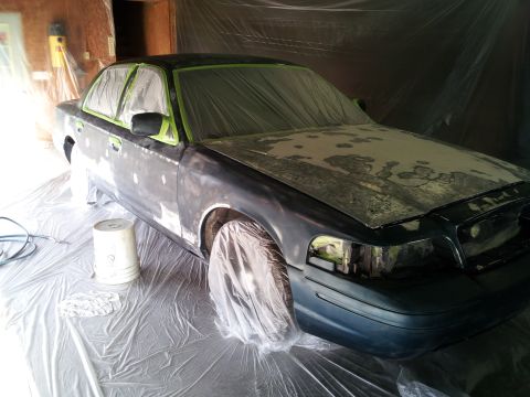 1994 Mercury Grand Marquis - masked and ready for primer