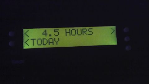 2000 Mercury Grand Marquis - A digital display shows "4.5 HOURS" and "TODAY" on a dark background.
