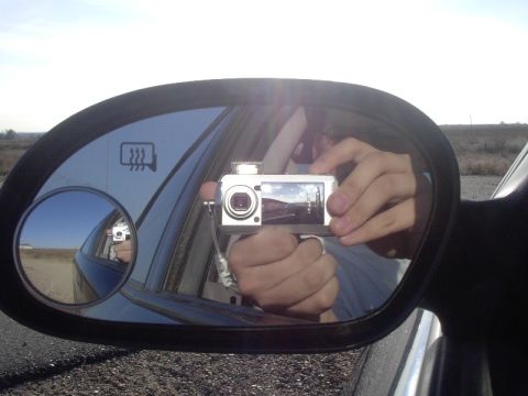 2001 Ford Taurus - My driver-side mirror (and Digicam)