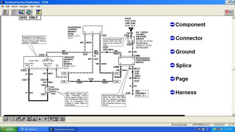 1994 Ford Taurus - This diagram details the A/C system's electrical components and connections.