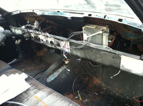 1968 Ford Ranchero - Mock up of more wiring. The EEC is pretty much in place. The dash harness was laid out. Wiring for aftermarked gauges, neutral safety switc…
