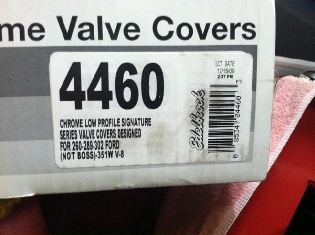 Edelbrock Signature Series valve covers, for small block Ford (windsor)