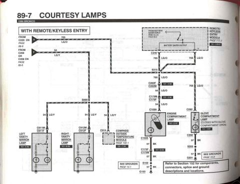 1996 Ford Bronco - Courtesy Lamps - 7