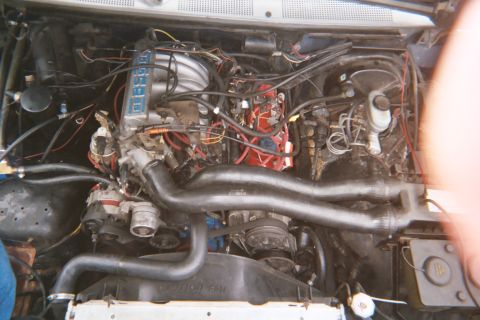 1987 Ford Bronco - after a few hundred miles, notice how i now have the correct A/C pump and 5.8 bracket for that setup (the other setup was only being held o…