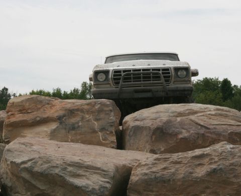 1978 Ford Bronco - This 1978 Ford Bronco is navigating a challenging rocky terrain.