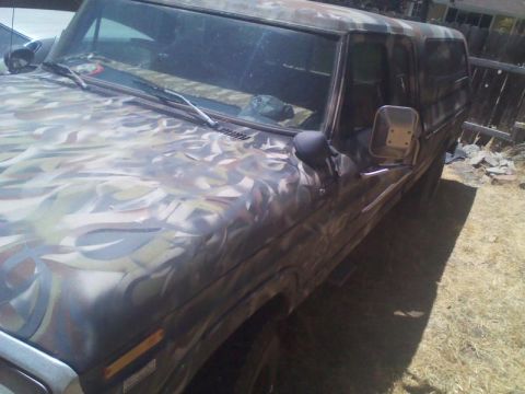 1979 Ford F-350 - This 1979 Ford F-350 features a unique camouflage paint job.