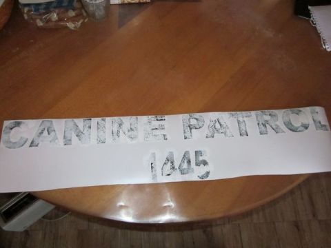 1991 Ford LTD Crown Victoria - A decal reads "Canine Patrol 1445" on a white background, likely a vehicle marking.