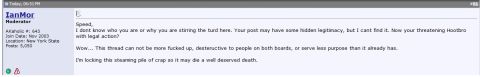 2000 Ford Crown Victoria - A moderator locks a forum thread, citing its destructive and purposeless nature.